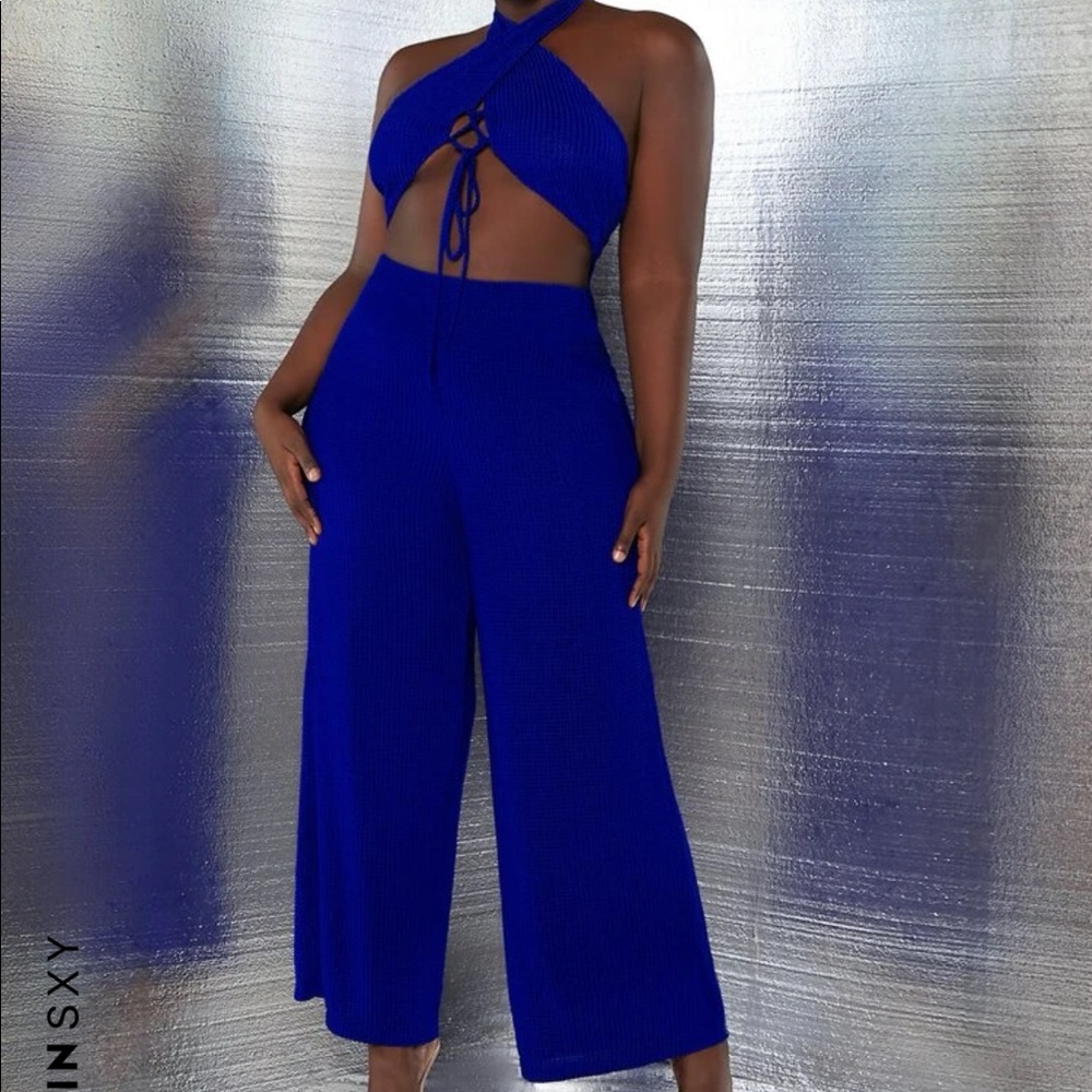Blue pant set